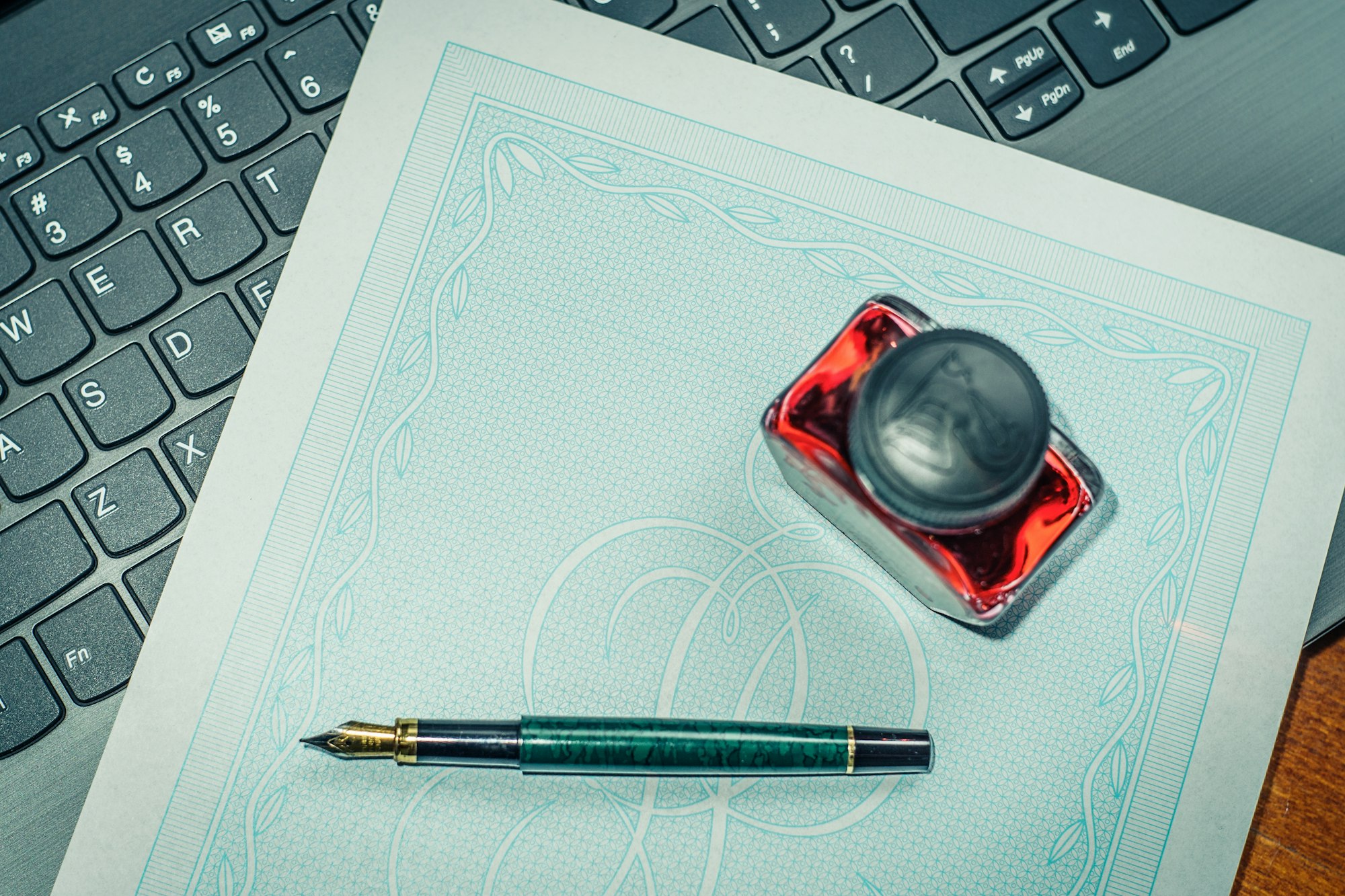 Empty guilloches for school certificates